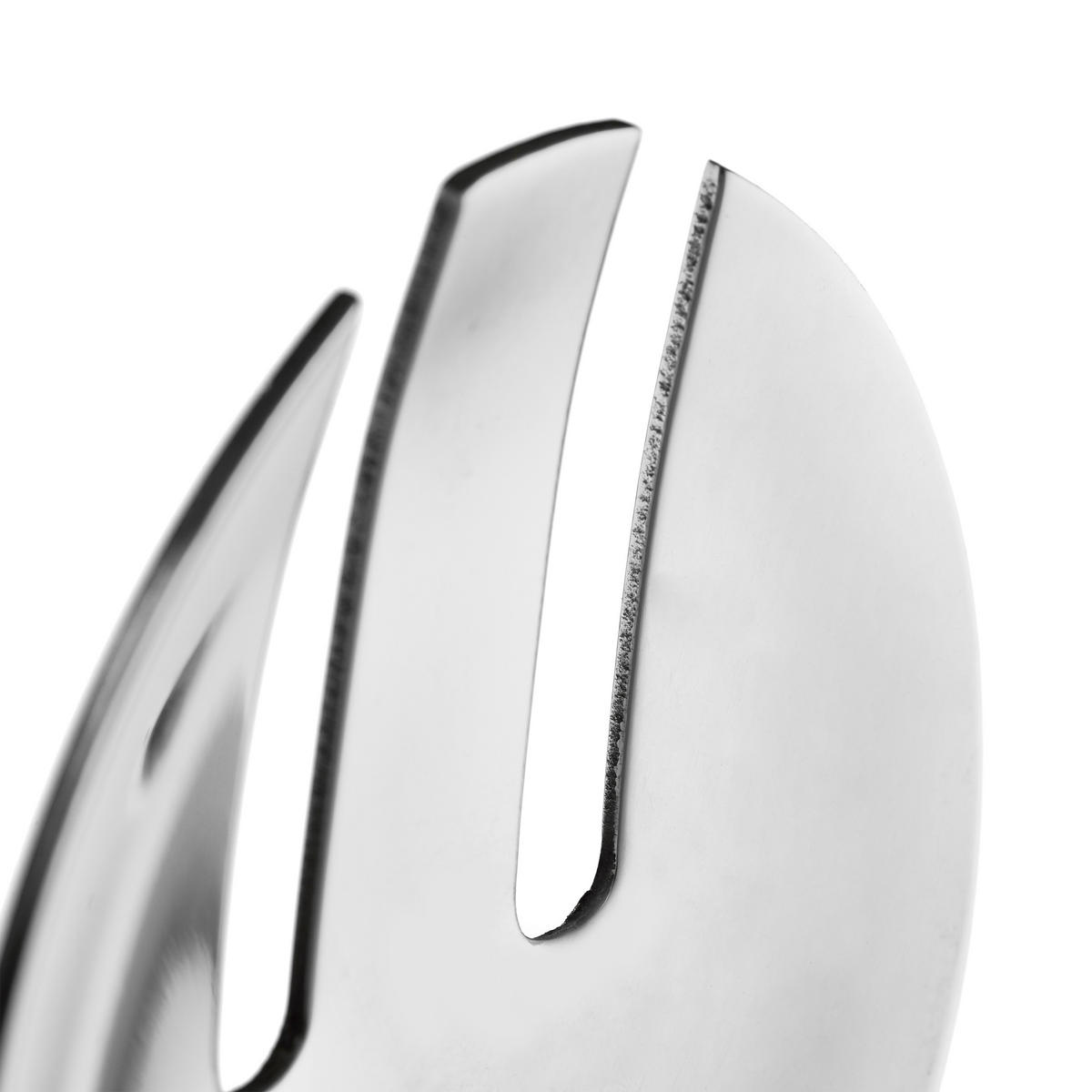 SALATSCHÜSSEL Set - Silberfarben, Metall (28/28/10cm) - Relaxdays