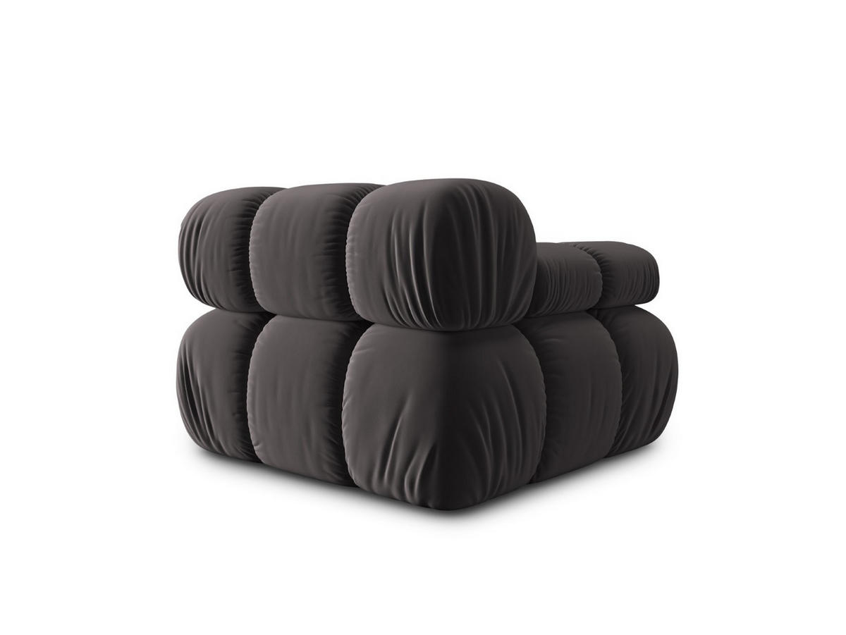 MODUL links Bellis aus Samt Stahl - Edelstahlfarben, Textil (94/70/94cm) - Micadoni