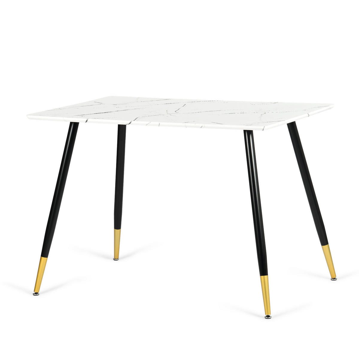 ESSTISCH SET Weiß und gebrochenes Weiß - Beige/Weiß, Holzwerkstoff/Metall (70/75/110cm) - Urban Meuble