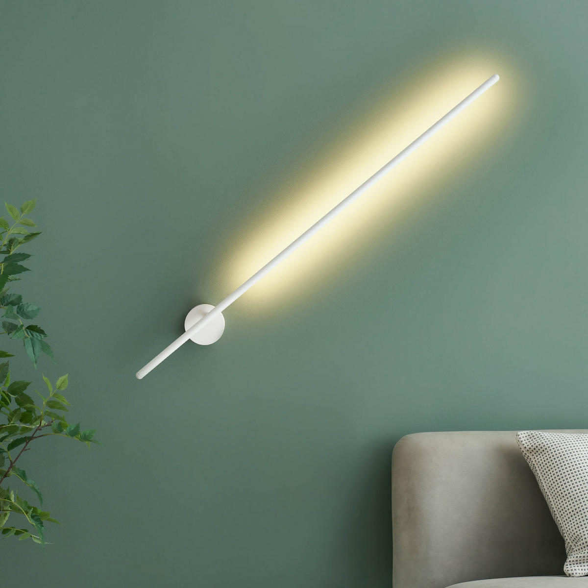 WANDLEUCHTE Mandal, Weiß, 98cm - Weiß, Metall (7/8.5/98cm) - KOSILUM