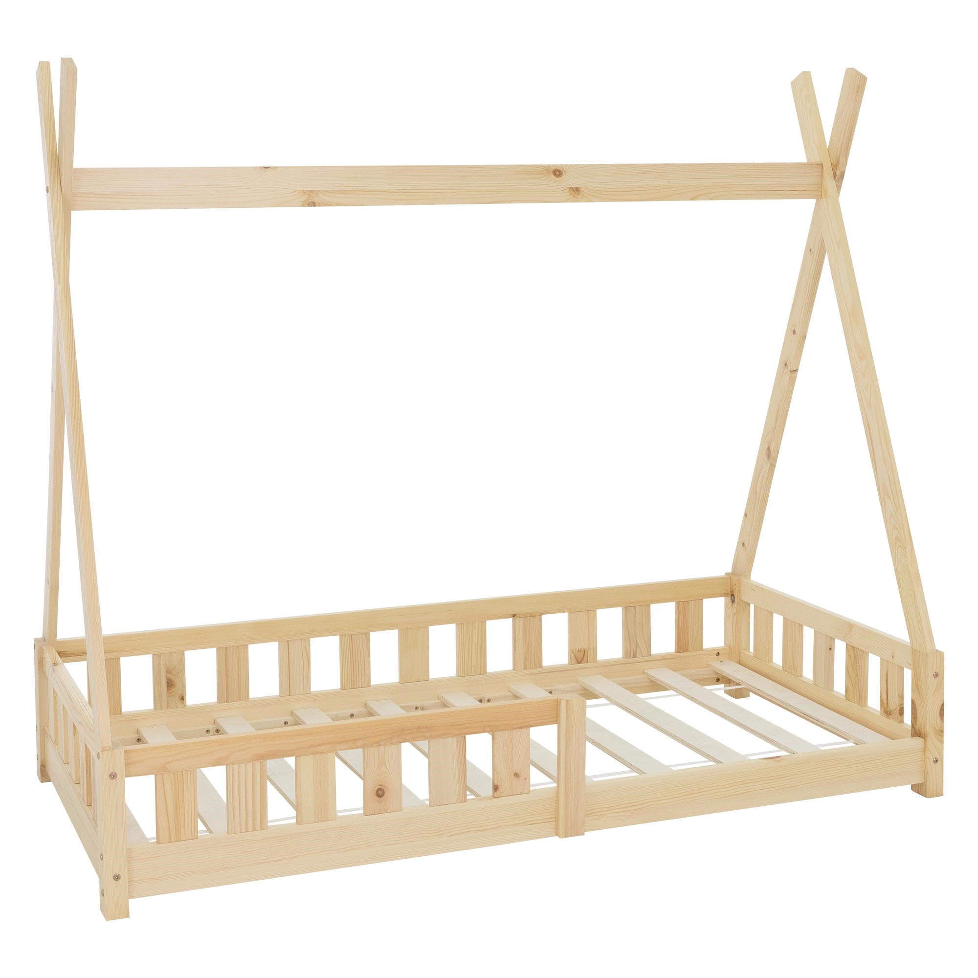 KINDERBETT Tipi 80x160 cm Natur - Naturfarben, Holz (80/160cm) - ML-DESIGN