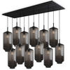 HÄNGELEUCHTE Velo 12-flammig Rauch Ø 18cm - Anthrazit/Schwarz, Glas (18/18/33cm) - s.luce