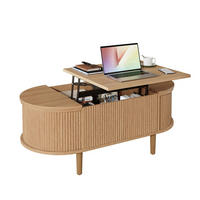 COUCHTISCH 100/48/53,5 cm mit höhenverstellbarer Tischplatte und Stauraum, Eiche - Eichefarben, Holzwerkstoff (100/48/53.5cm) - Redom