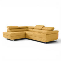 ECKSOFA Jade Mit Schlaffunktion - Gelb, Holzwerkstoff/Textil (202/275cm) - Fun Möbel