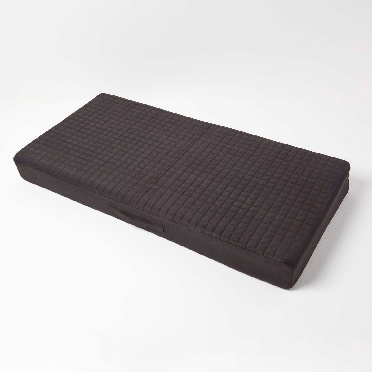 SOFA-AUFLAGE schwarz 100/50/10 cm – Velours-Sitzkissen orthopädisch - Schwarz, Textil (100/50/10cm) - Homescapes