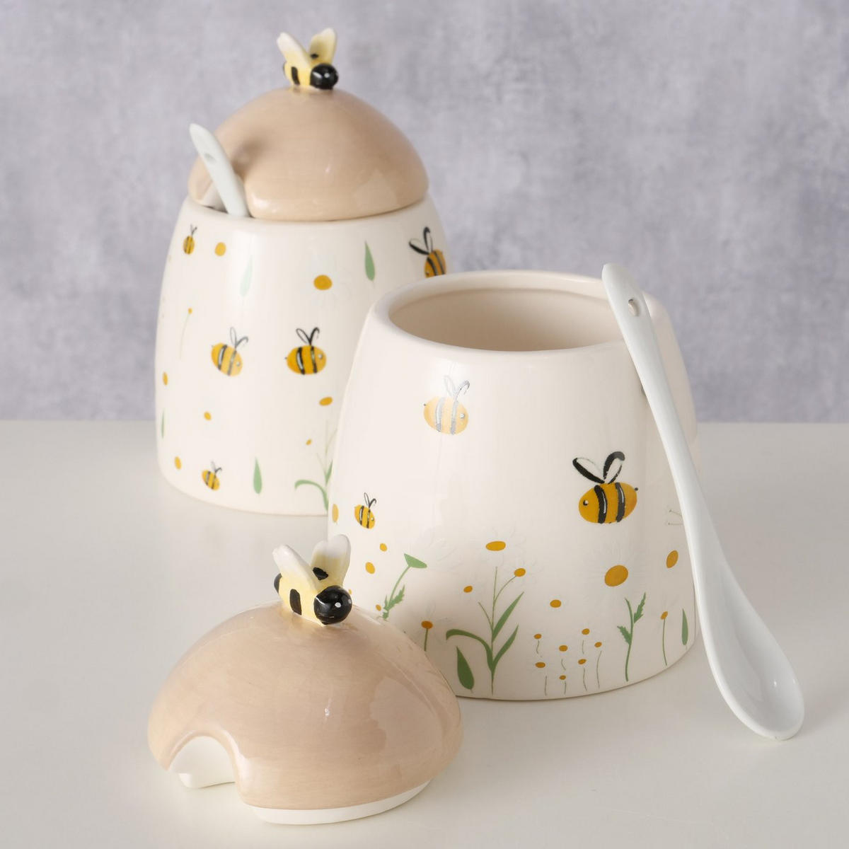 KERAMIKBEHÄLTER Honey 445 ml - Multicolor, Keramik (10.5/14/10.5cm) - Boltze Home
