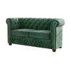 CHESTERFIELD-SOFA 2-sitzer Lauren Flasche grün Samt - Smaragdgrün/Braun, Holz/Textil (148/72/86cm) - S-Style Möbel