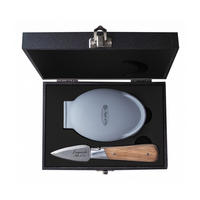 AUSTERNSET Austernmesser mit Austernhalter - Silberfarben, Metall (1cm)