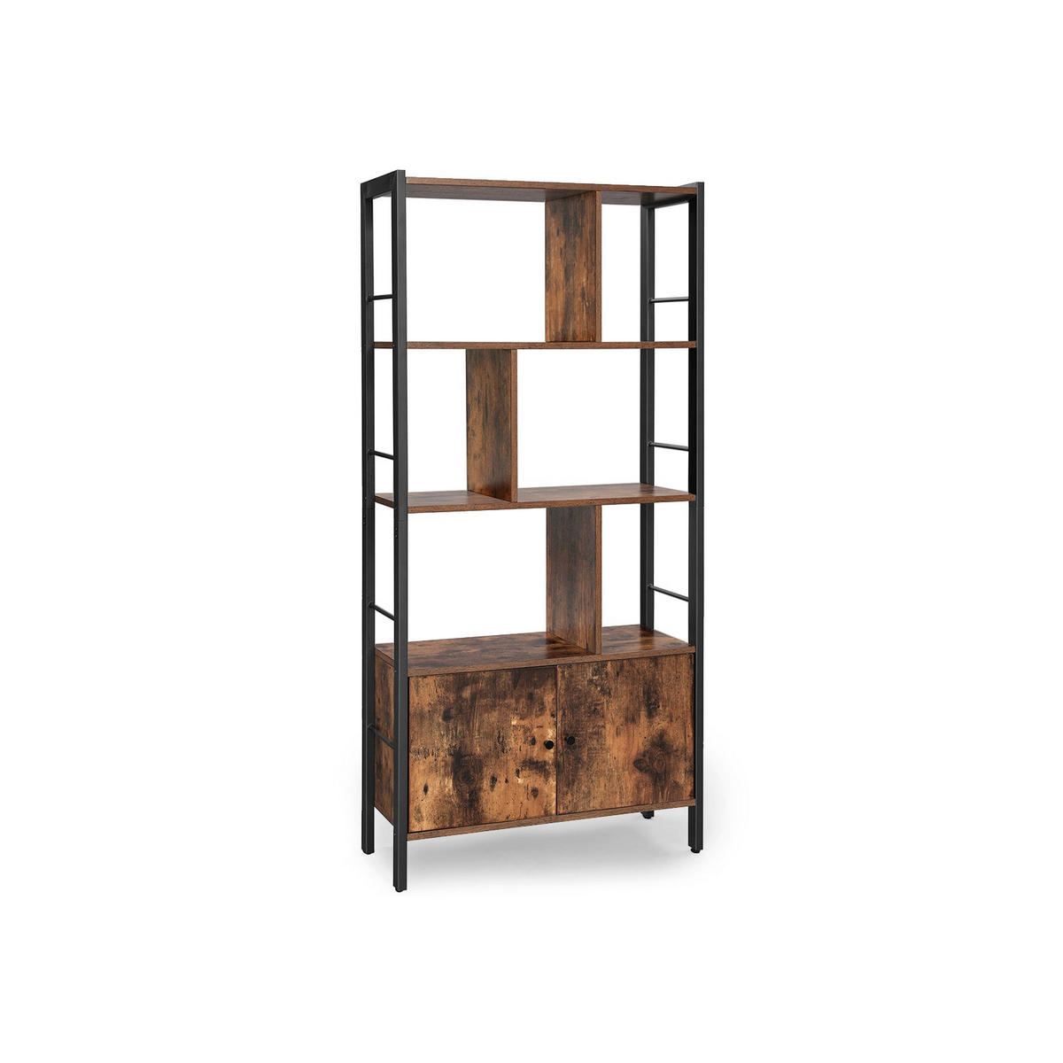 BÜCHERREGAL BÜCHERSCHRANK - Braun, Holzwerkstoff (30/155/74cm) - Hansiro