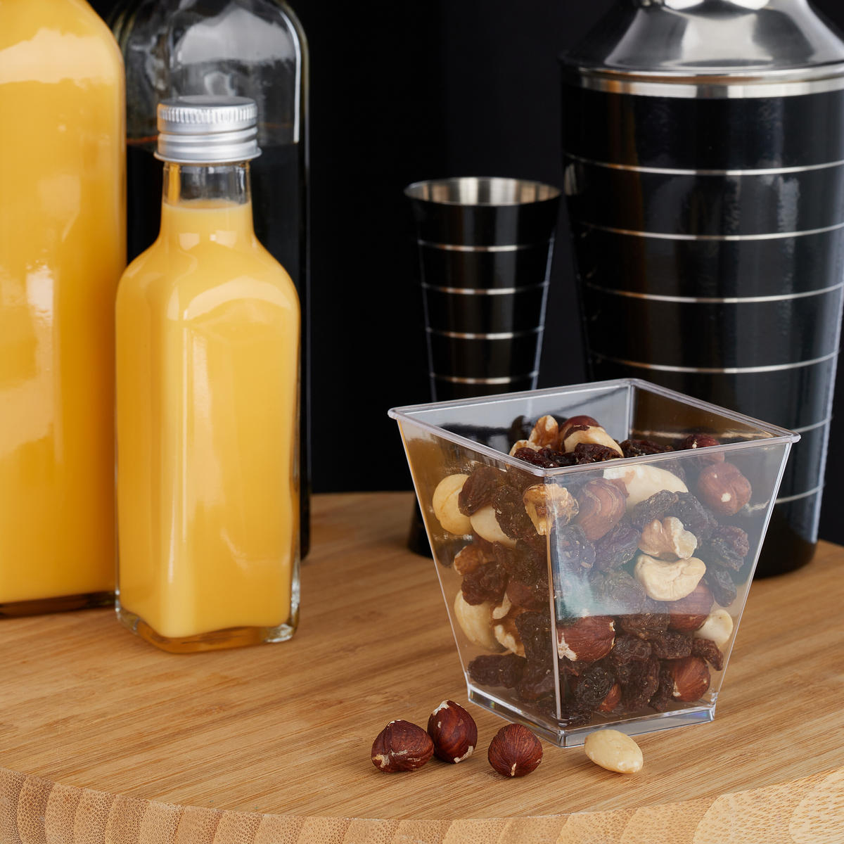 50XDEZERTNÉ misky - priehľadné, plast (7.5/7.5/7.5cm) - Relaxdays