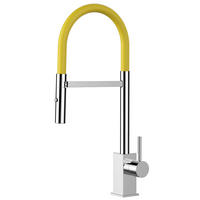 KÜCHENARMATUR, Verchromt und Gelb, 2-Strahl-Brause - Gelb, Metall (23/52.2/23cm) - VIZIO