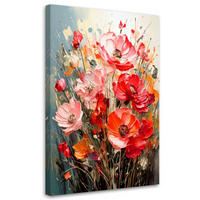 LEINWANDBILD Blumen 20x30cm - Rosa, Textil (20/30cm) - Feeby