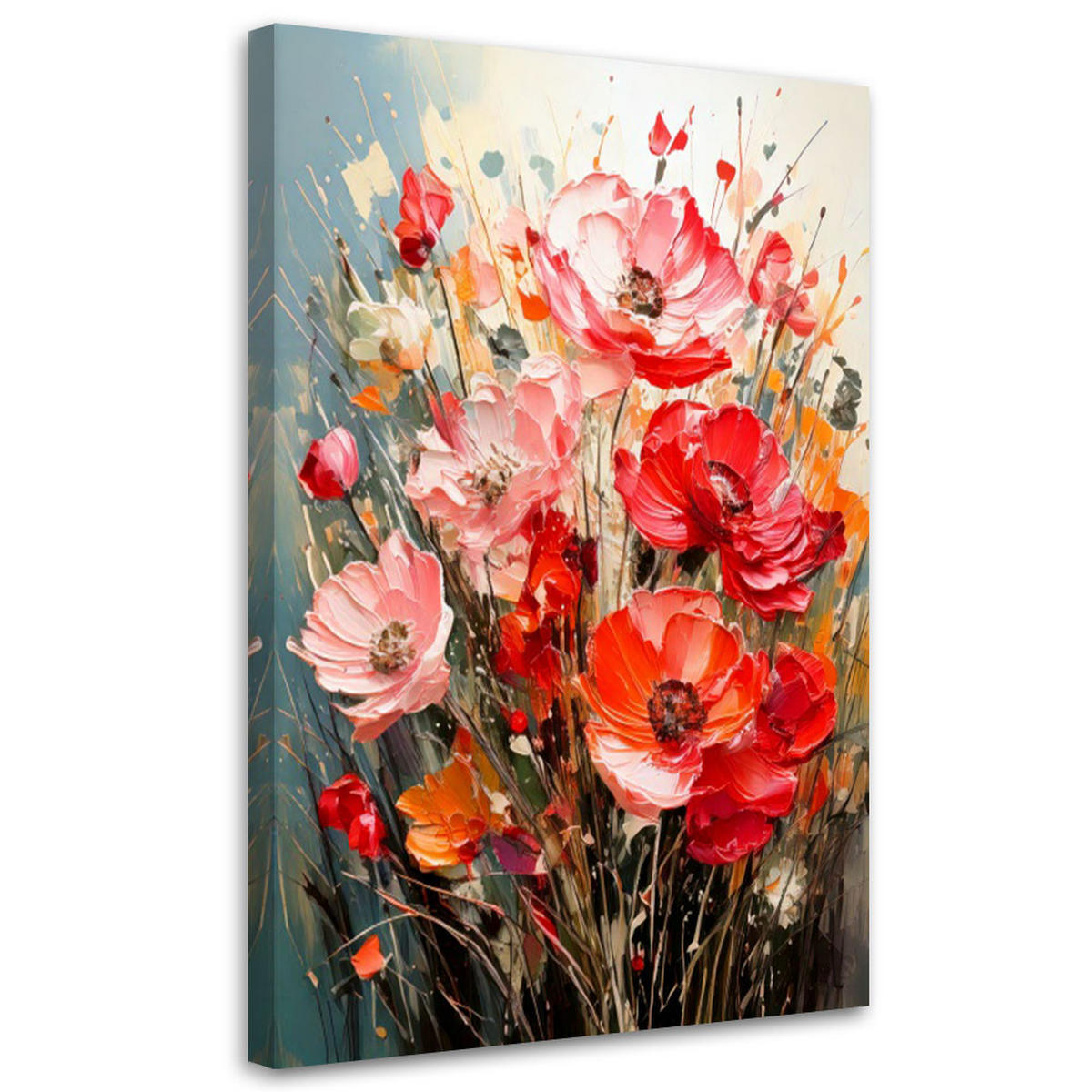 LEINWANDBILD Blumen 20x30cm - Rosa, Textil (20/30cm) - Feeby