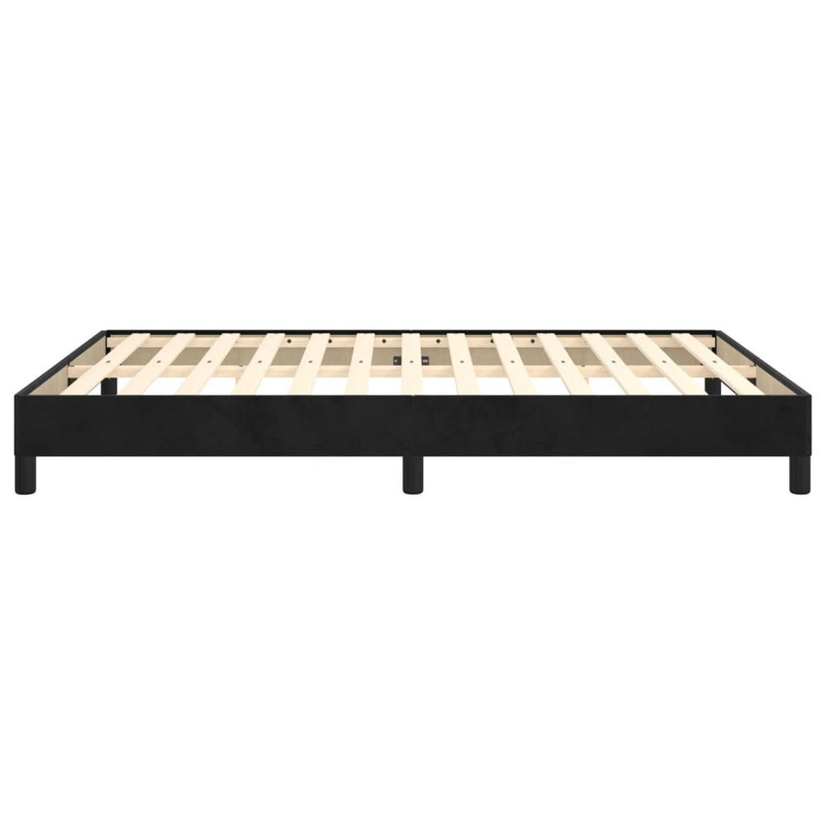 BETTGESTELL Ohne Matratze Schwarz 140/200 Cm Samt - Schwarz, Textil (140/200cm) - vidaXL