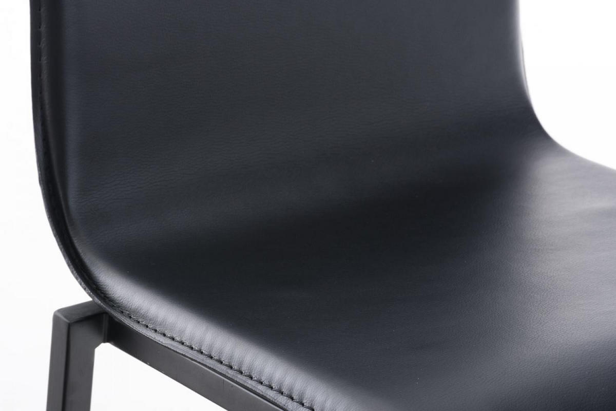 BARHOCKER Lederlook schwarz - Schwarz, Textil/Metall (43/103/51cm) - CLP