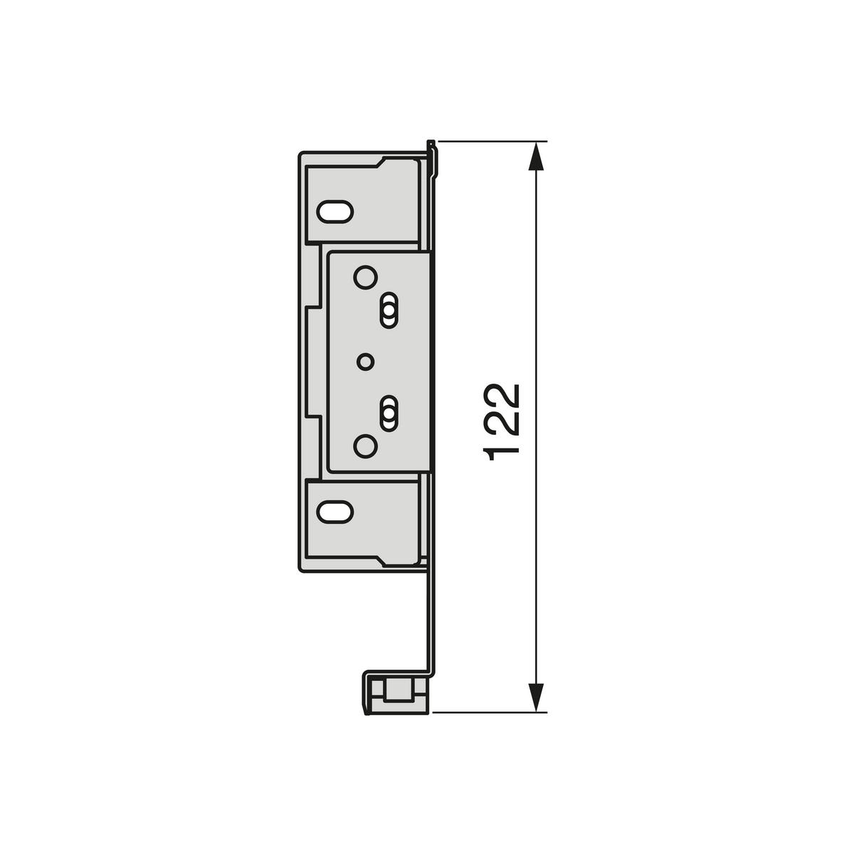 AUSSENSCHUBLADE Simplex 25kg Höhe 122mm, Tiefe 490mm, Stahl, Anthrazitgrau - Anthrazit, Metall (2.1/13/49cm) - EMUCA