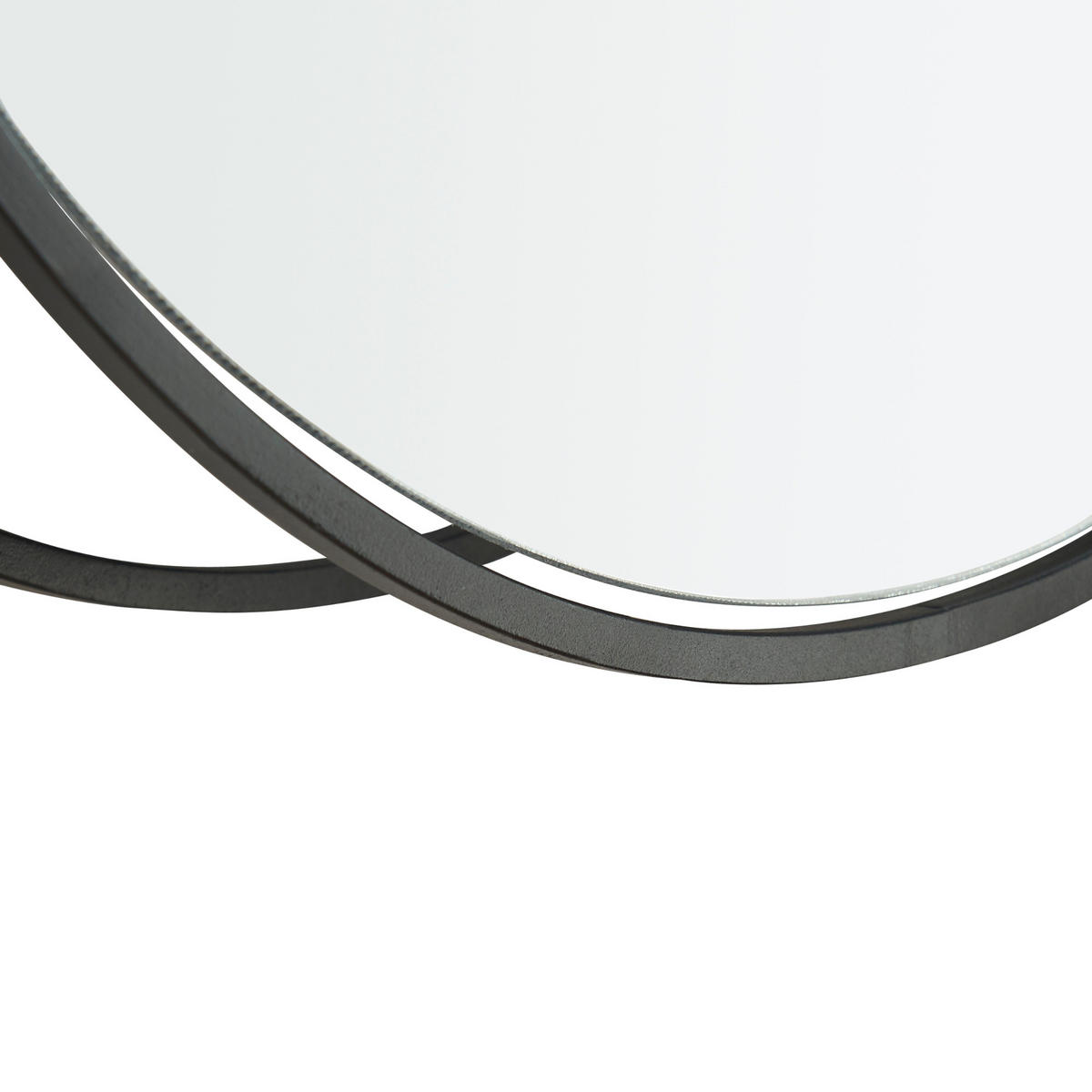 WANDSPIEGEL Sunne - Schwarz, Glas/Metall (50/13/50cm) - [en.casa]