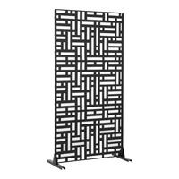 TRENNWAND Bernalda - Schwarz, Metall (90/180cm) - casa.pro