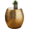 BEISTELLTISCH Aluminium Hammerschlag ENNS, Gold 42x42x42 cm - Goldfarben, Metall (42/42/42cm) - KADIMA DESIGN