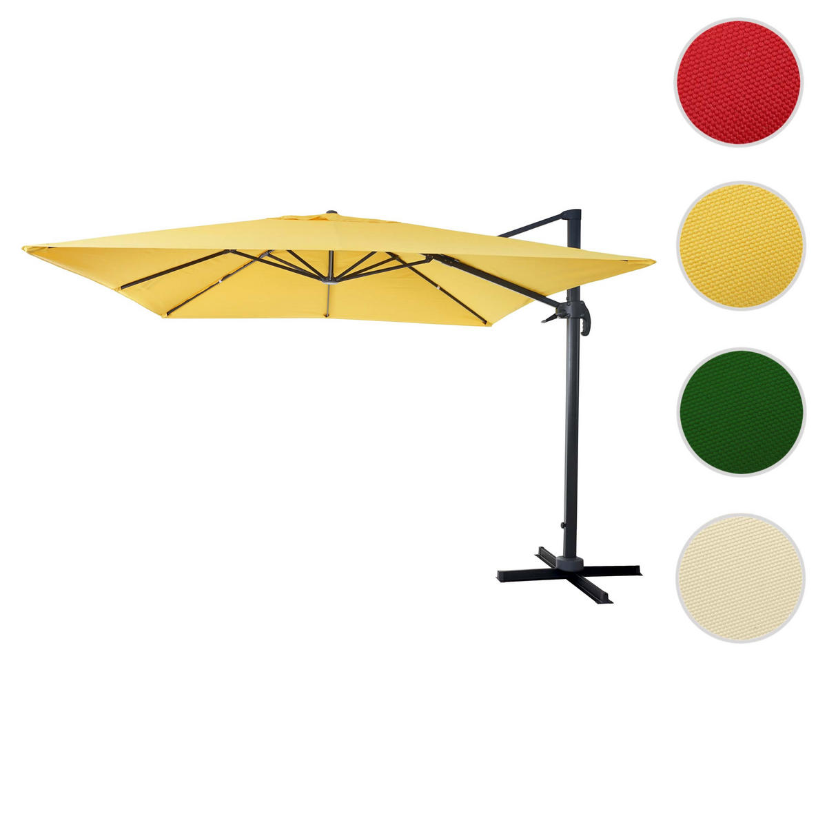 AMPELSCHIRM I Gelb 300/300 cm - Gelb, Textil (360/300cm) - MCW