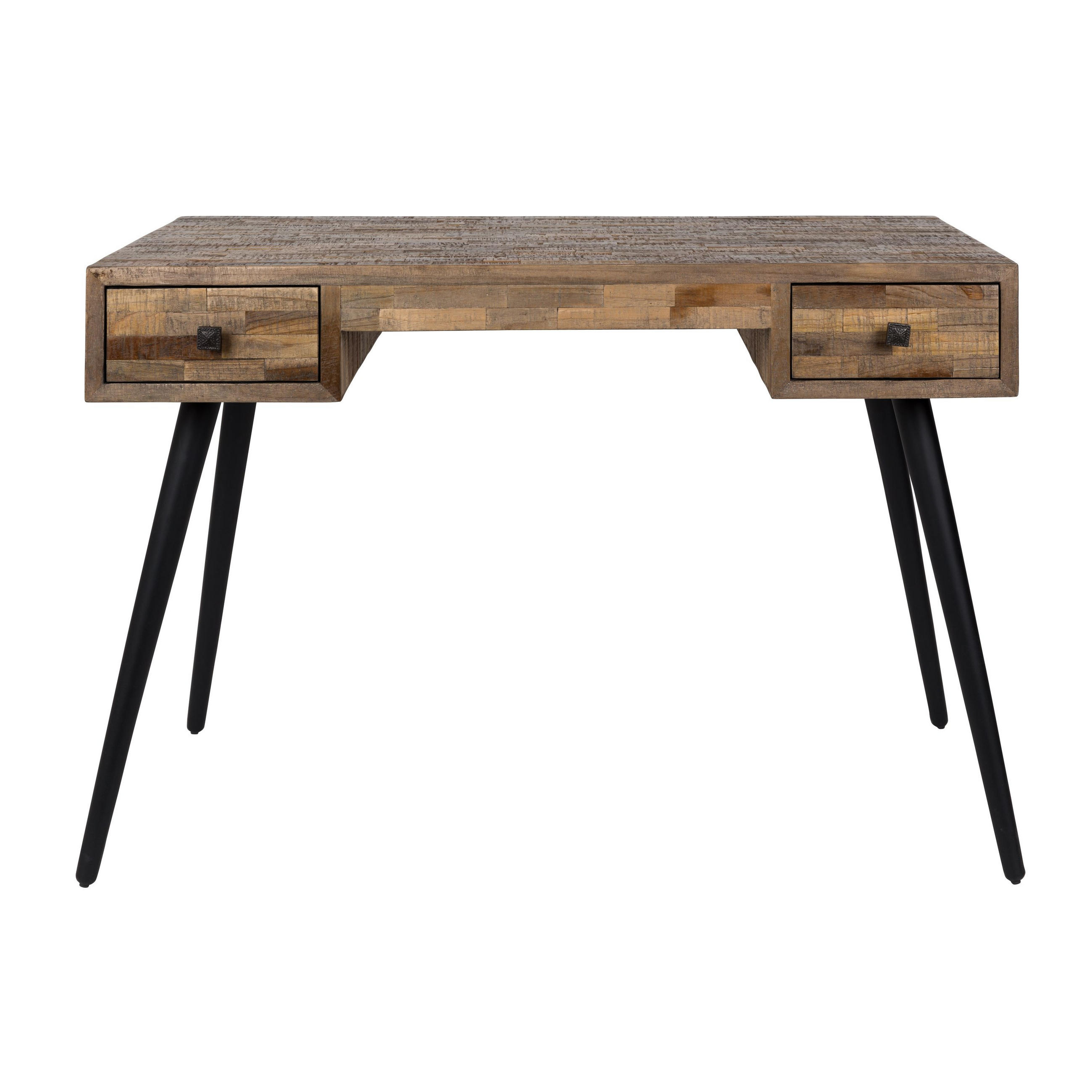 SCHREIBTISCH Leo 113x55,5 cm Braun - Braun, Holz (55.5/113/76.5cm) - Housecraft Living