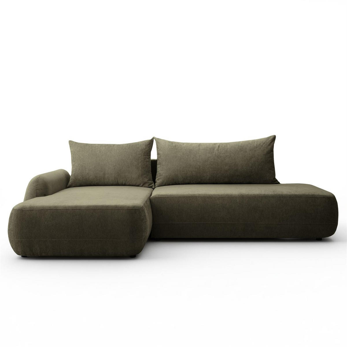 ECKSOFA GOYA mit Schlaffunktion und Bettkasten, Linke, Perfect Harmony 39 - Waldgrün, Textil (184/302cm) - Lookway