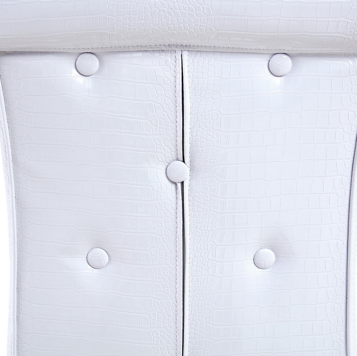 ESSZIMMERSTUHL Weiß aus PVC mit Kristallverzierungen - Weiß, Kunststoff (42/125/55cm) - MIVRAY
