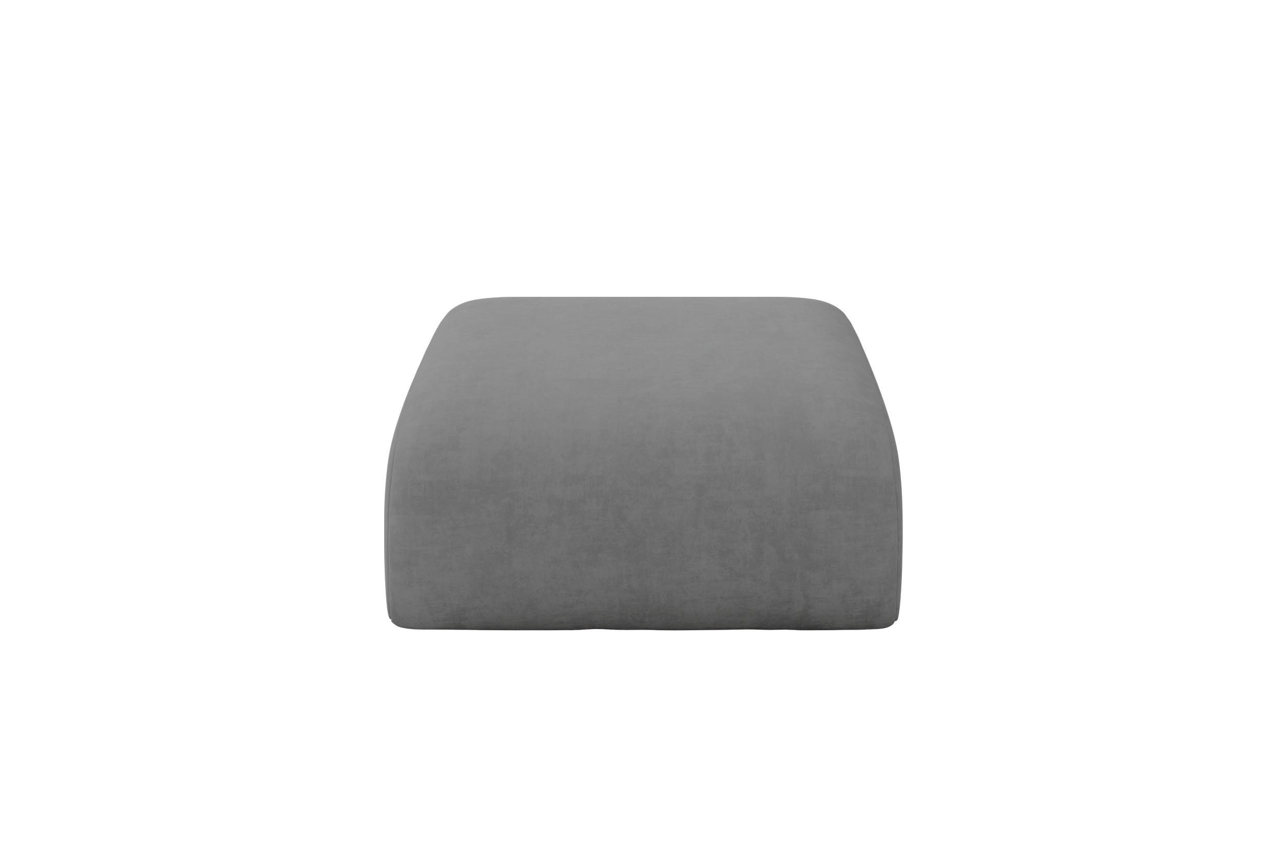 POUF MIRA-PUF 91x89x40 Grau cm Velours Modular Sitzhocker - Schieferfarben/Schwarz, Holzwerkstoff/Kunststoff (91/40/89cm) - ALTDECOR
