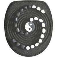 WC-SITZ mit Absenkautomatik Yin Yang - Schwarz, Holzwerkstoff (38/6/47cm) - Sanilo
