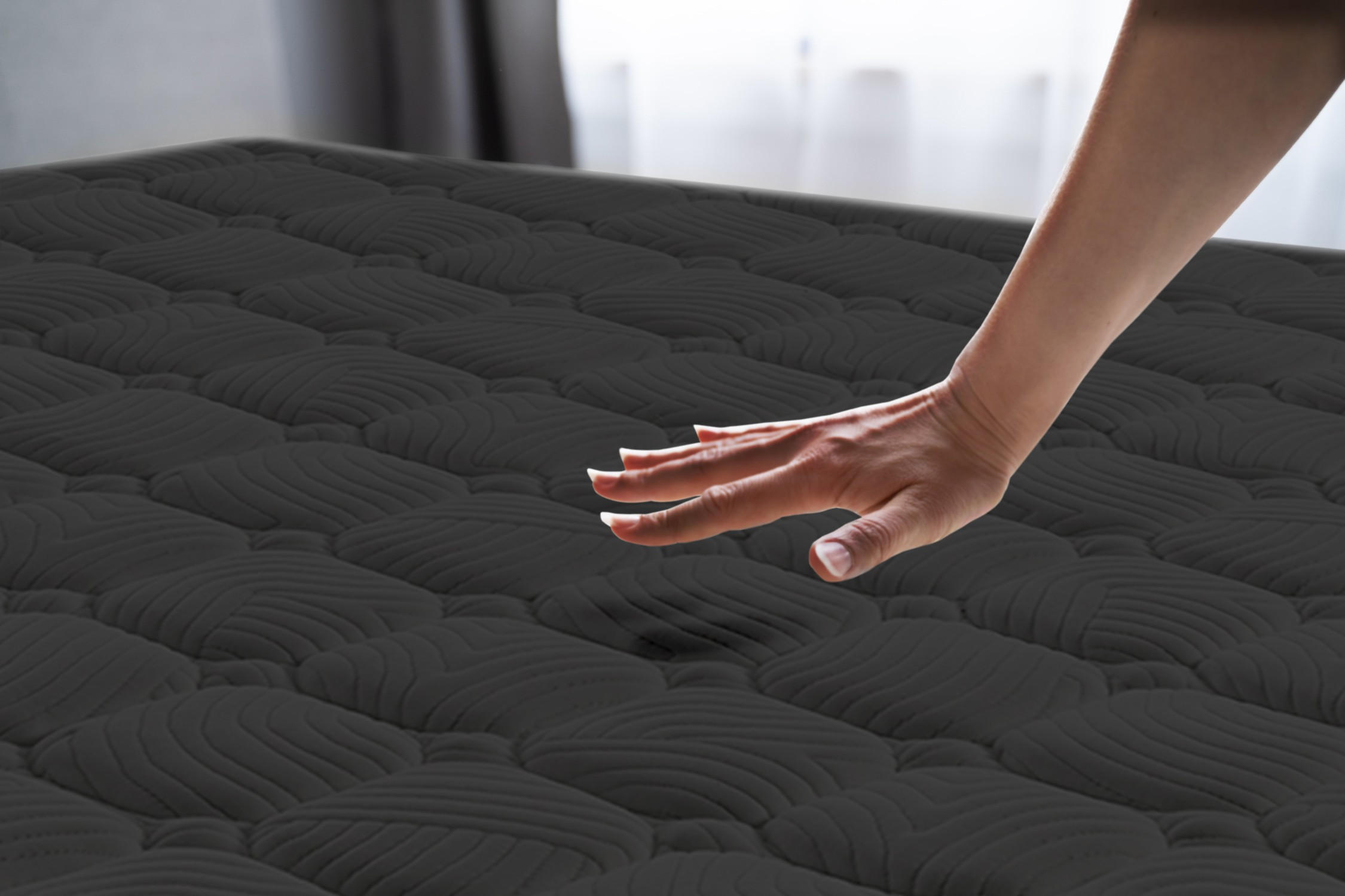 Thumbnail - Moonia Matratze, Schwarz, Textil, Rechteckig, 160x200 cm, Oeko-Tex®, Schlafzimmer, Matratzen Shop, Matratzen, Viscoschau...