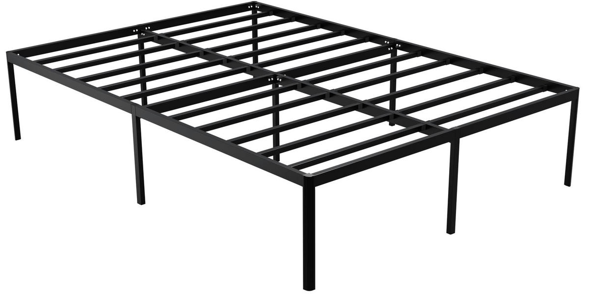 METALLBETT Rukim Metall Schwarz Bett 180x200 - Schwarz, Metall - DELUKE