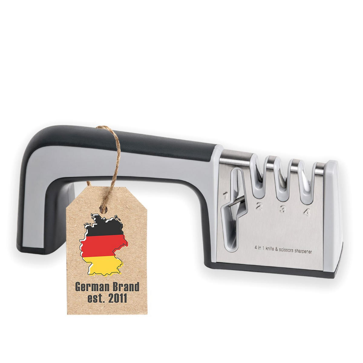 MESSERSCHÄRFER Keramik - Schwarz, Metall - Intirilife