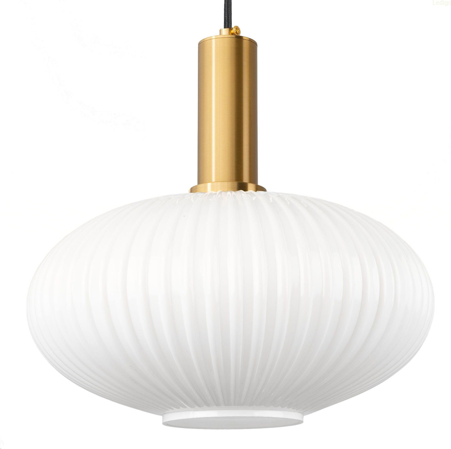 PENDELLEUCHTE Paris - Goldfarben/Schwarz, Glas/Metall (30/30/117cm) - kiki design