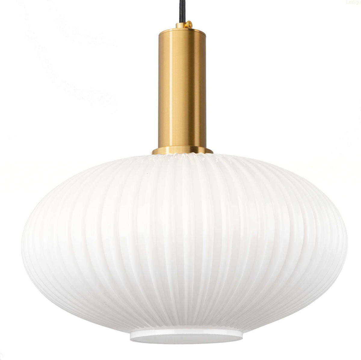 PENDELLEUCHTE Paris - Goldfarben/Schwarz, Glas/Metall (30/30/117cm) - kiki design