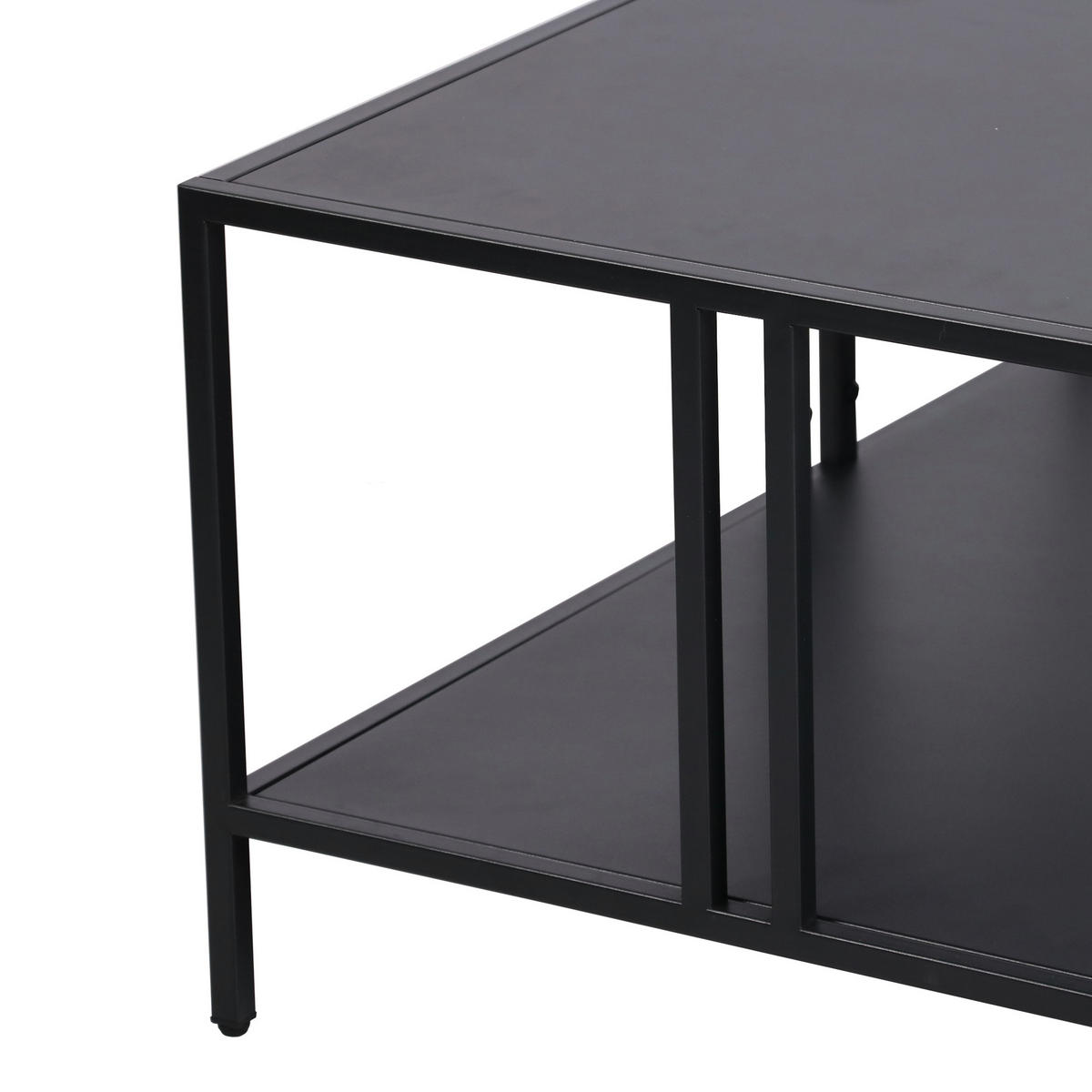 COUCHTISCH Kumlinge 40/80/80 cm - Schwarz, Metall (80/80/40cm) - [en.casa]