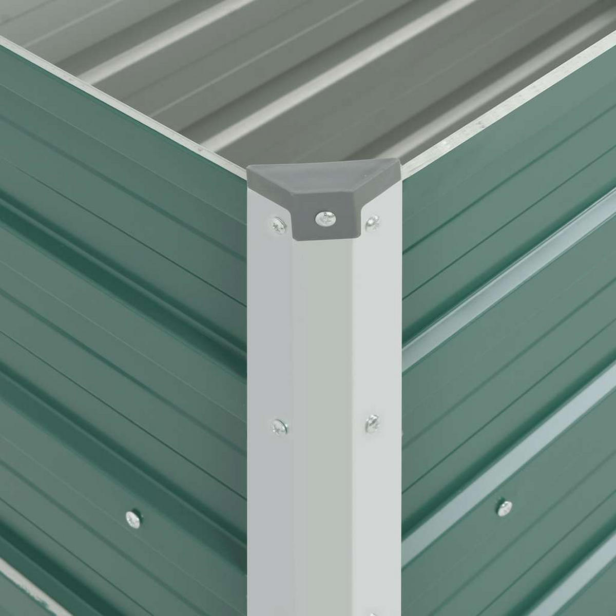 GARTEN-HOCHBEET Verzinkter Stahl 100/40/45 Cm Grün - Grün, Metall (40/45/100cm) - vidaXL