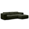 3-SITZER ECKSOFA mit Longchair - Schwarz/Grau, Textil (251/173cm) - home24