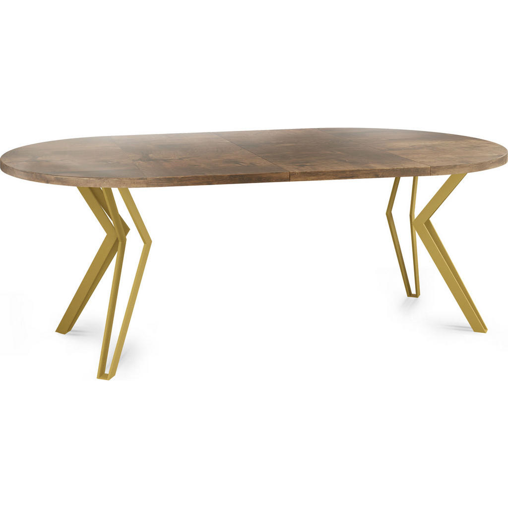 Thumbnail - WFL Group Esstisch, Alteiche, Holzwerkstoff, 10-Sitzer, Rund,Rund, 100x76x100 cm, Esszimmer, Tische, Esstische