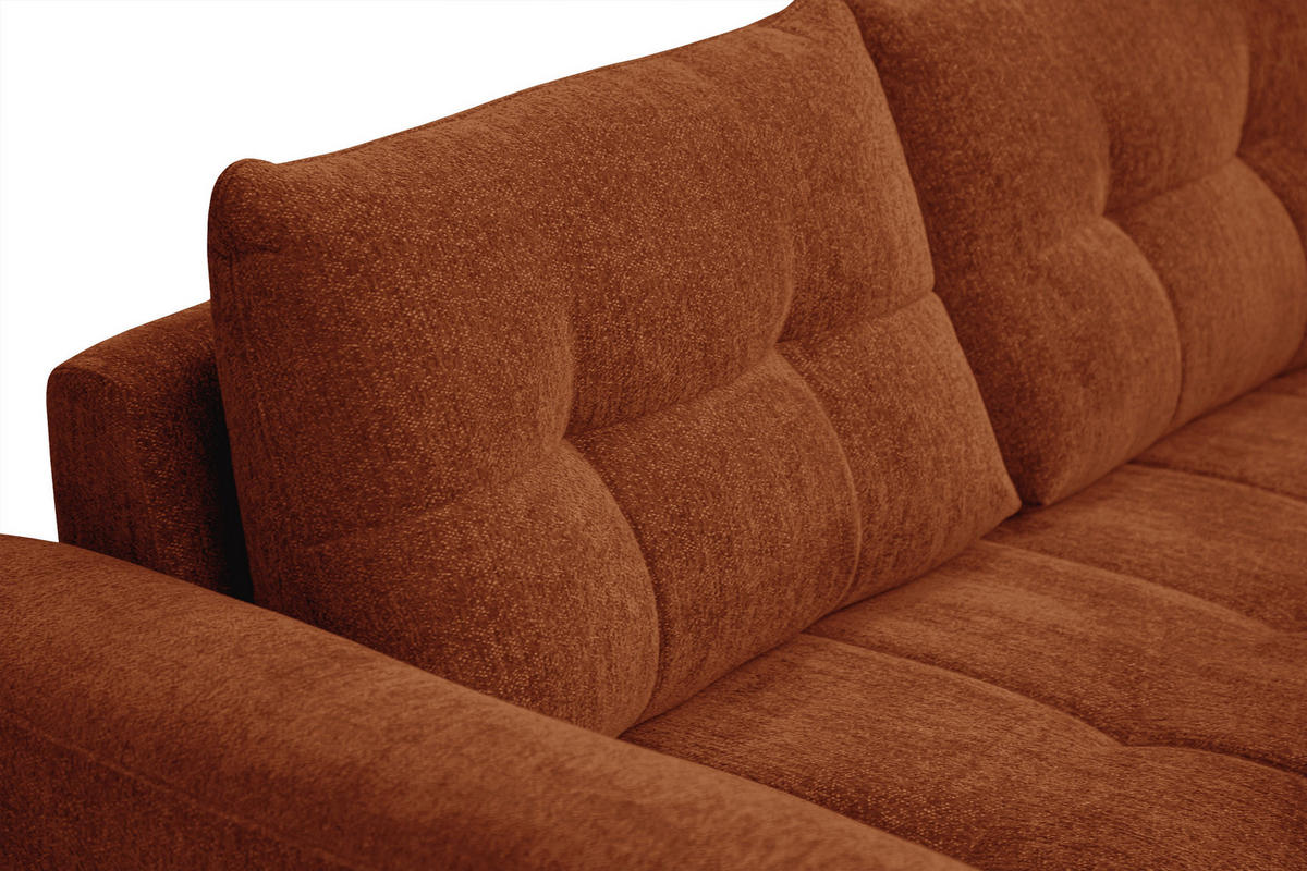 SOFA SALVINI 2,5-Sitzer, orange - Orange, Holz/Textil (206/88/99cm) - Courtois Laville