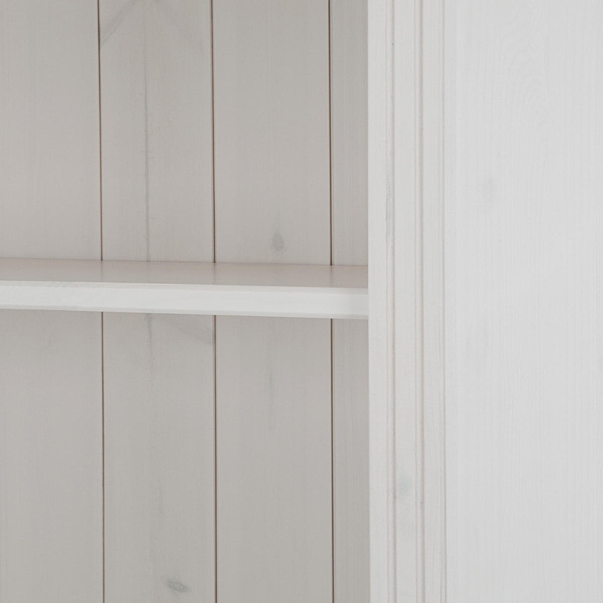 BÜCHERWAND - Kiefer massiv, Typ F - Weiß/Kieferfarben, Holz (222/223/37cm) - home24