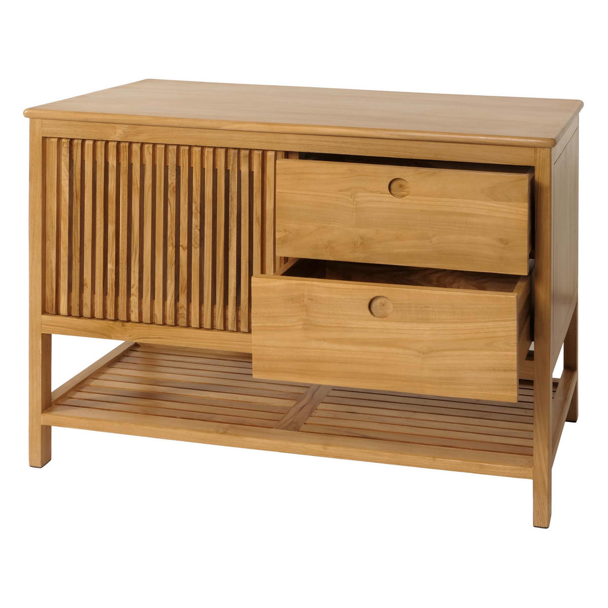 TEAK-KOMMODE Braun - Braun, Holz (106/81/55cm) - MCW