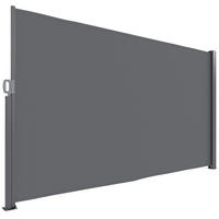 SEITENMARKISE ausziehbar blickdicht, Dunkelgrau - Dunkelgrau, Metall (1/180cm) - Outsunny