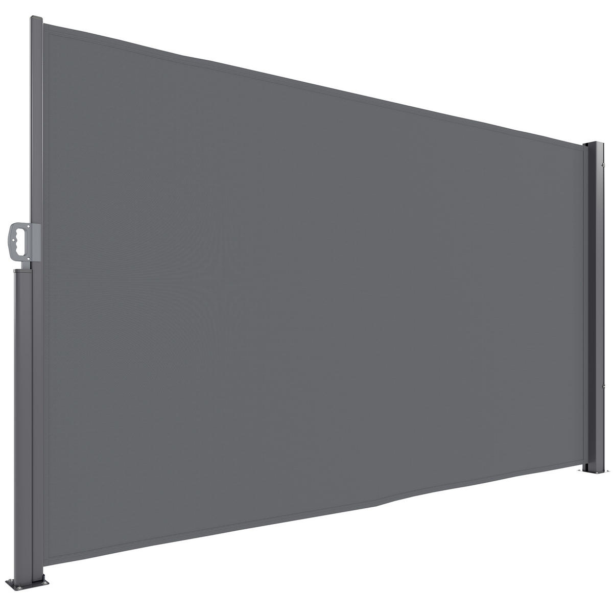 SEITENMARKISE ausziehbar blickdicht, Dunkelgrau - Dunkelgrau, Metall (1/180cm) - Outsunny