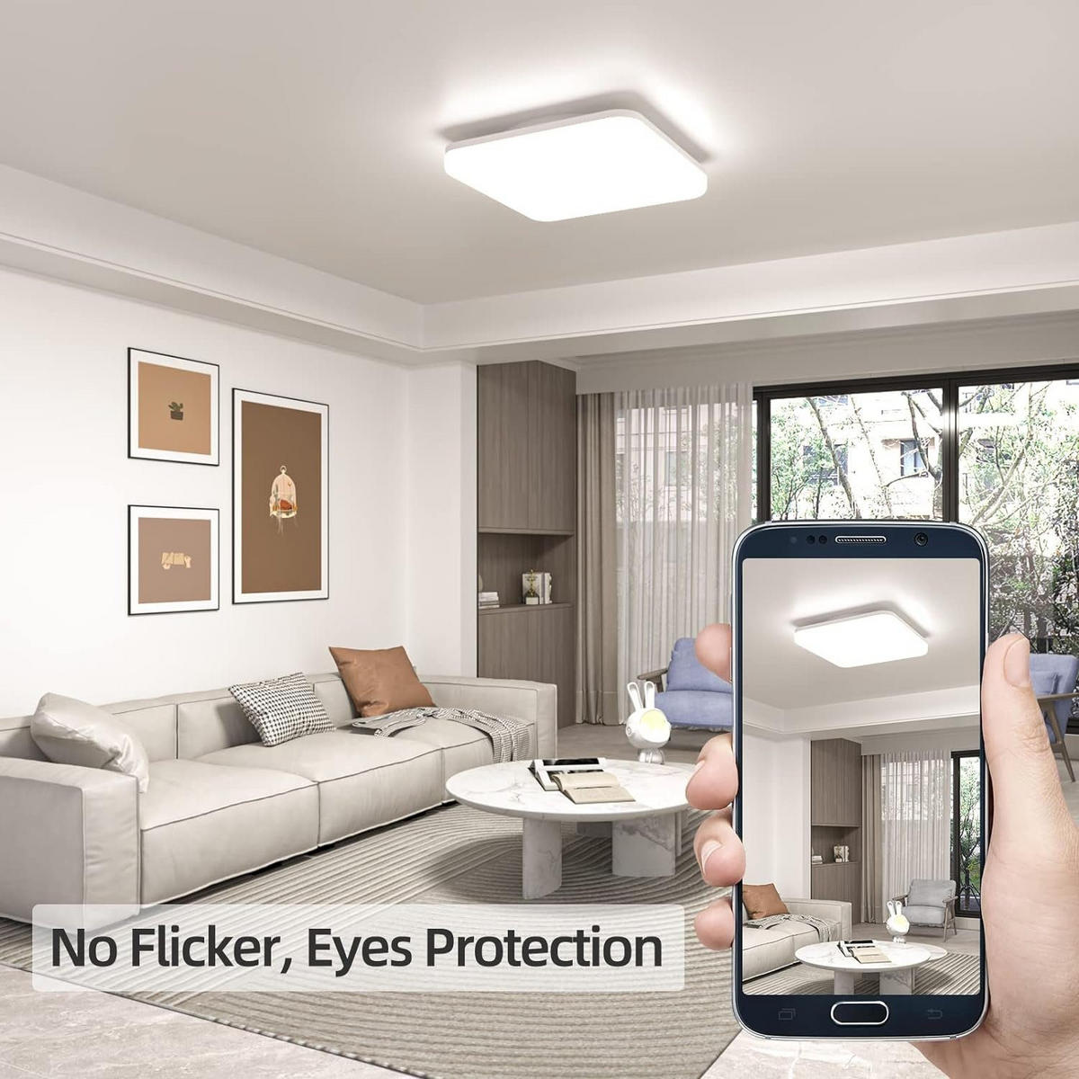 LED-DECKENLEUCHTE Hermann 28/28/5 cm - Weiß, Kunststoff (28/28/5cm) - Nettlife