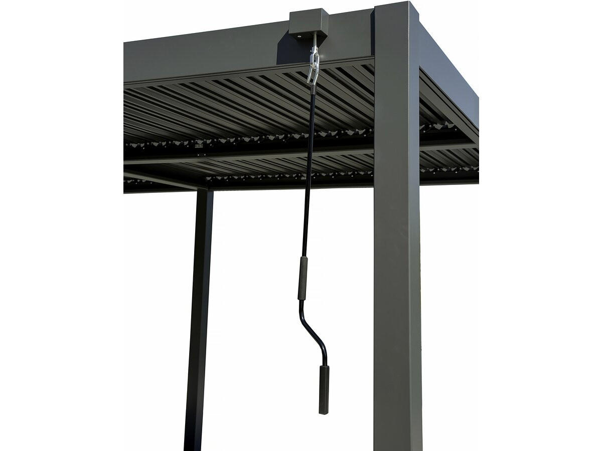 BIOKLIMATISCHE PERGOLA kensington Grau - Grau, Metall (298/220/498cm) - Habitat Garten