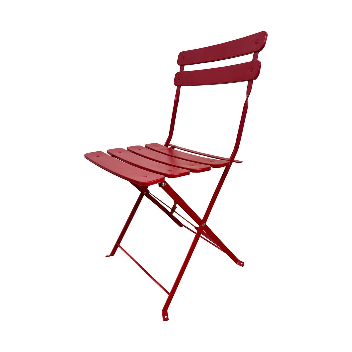 BISTRO-TISCH MIT 2 STÜHLEN Rot 60/60/71 cm - Rot, Metall - Mobili Rebecca