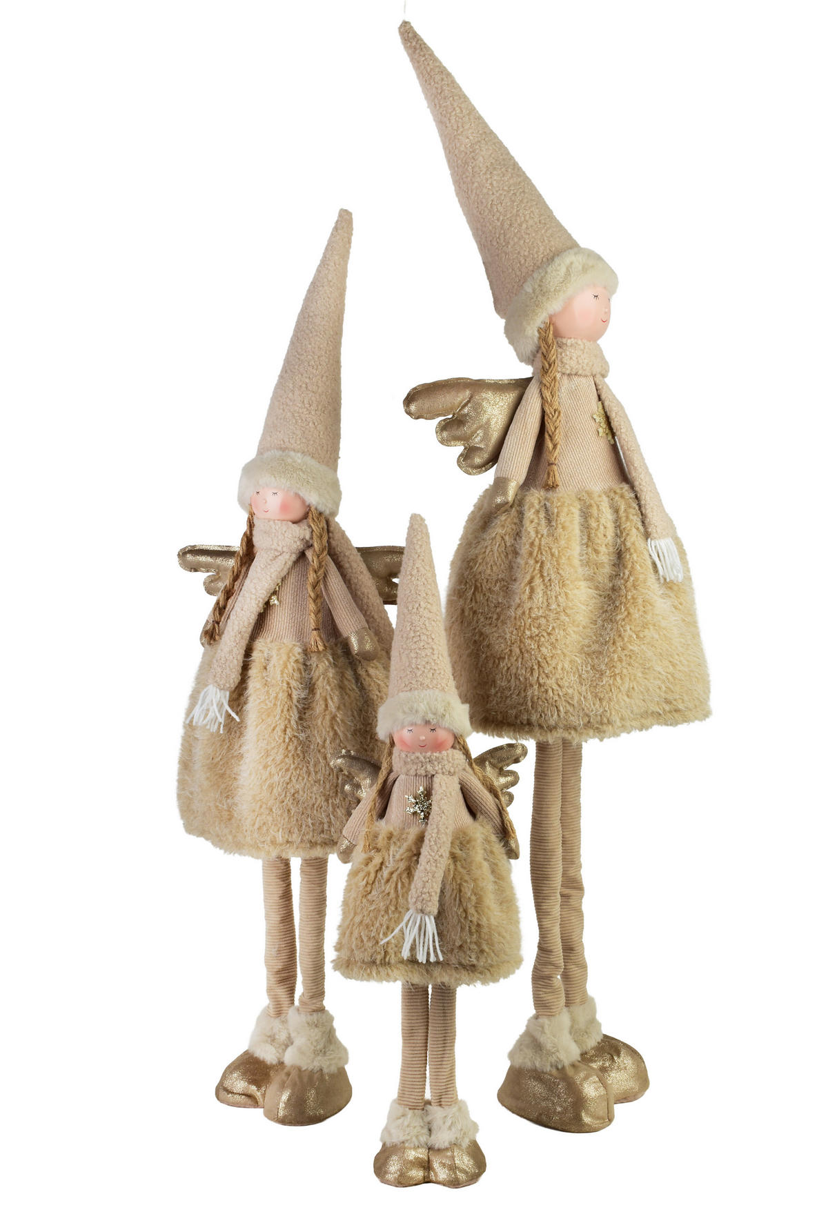 PLÜSCHFIGUR Santa Lila Creme Textil - Beige, Textil (12/63/19cm) - Mondex