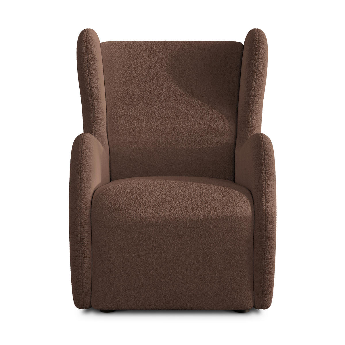 MASSENO Relaxační Křeslo MASTI, Látka s přezkami Hnědá - hnědá, kompozitní dřevo (74/100/86cm) - MASSENO