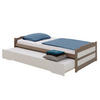 TANDEMBETT LORENA 90X190 CM - Taupe/Weiß, Holz (90/190cm) - IDIMEX