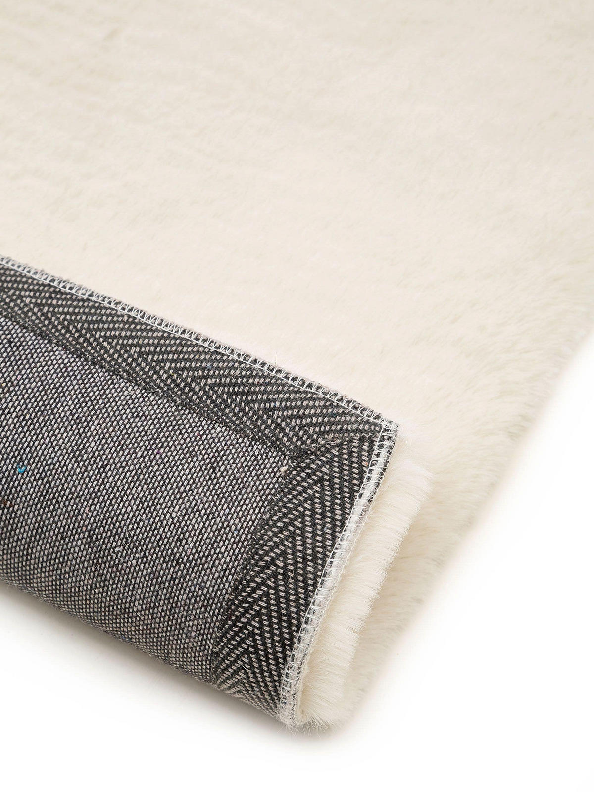 KUNSTFELL-TEPPICH Dave Cream 80x150 cm - Creme, Textil (80/150cm) - benuta Nest